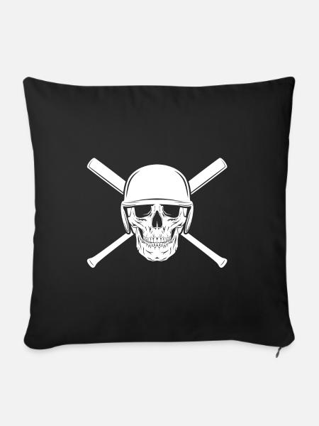 Baseball - Sofakissenbezug 45 x 45 cm - Schwarz