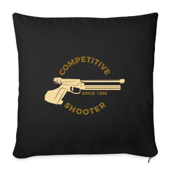 Sport shooting - Sofakissenbezug 45 x 45 cm - Schwarz - Vorne