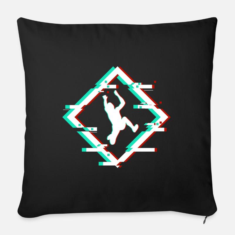 parkour - Sofa pillowcase 17,3'' x 17,3'' (45 x 45 cm) - black