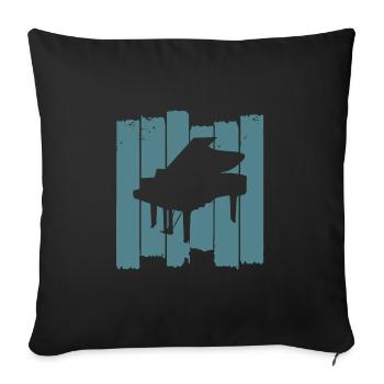 klavier piano - Sofakissenbezug 45 x 45 cm - Schwarz - Vorne
