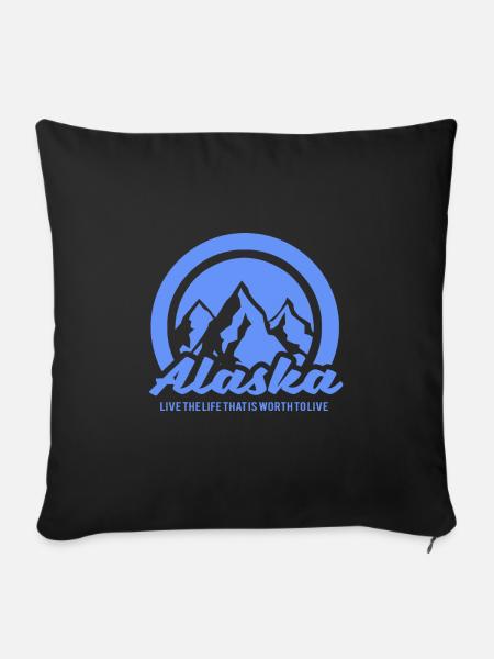 alaska - Sofakissenbezug 45 x 45 cm - Schwarz