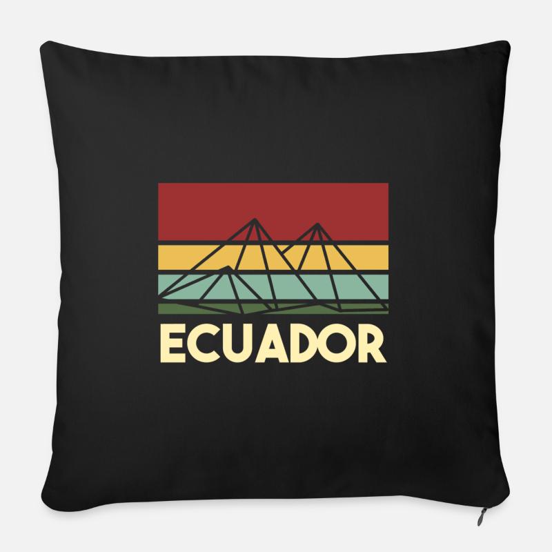 ecuador - Sofakissenbezug 45 x 45 cm - Schwarz