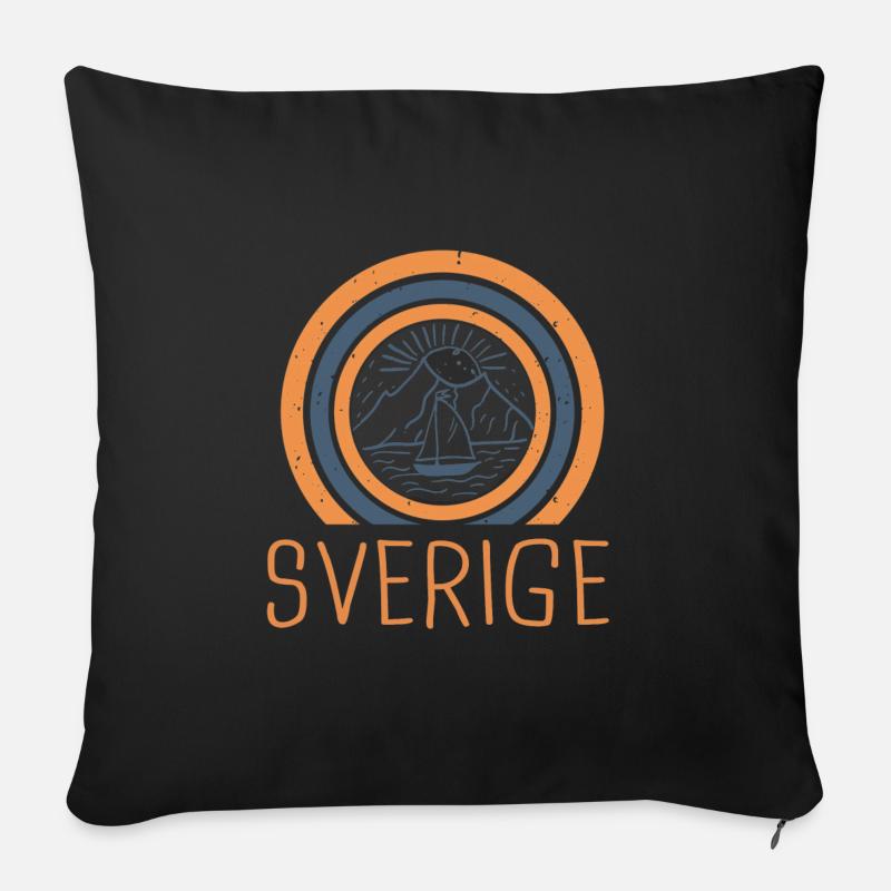 sverige - Sofakissenbezug 45 x 45 cm - Schwarz