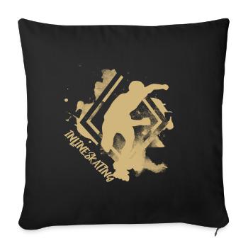 inliner inlineskater - Sofakissenbezug 45 x 45 cm - Schwarz - Vorne