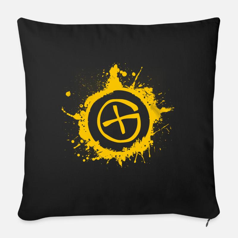 géocaching - Housse de coussin décorative 45 x 45 cm - noir