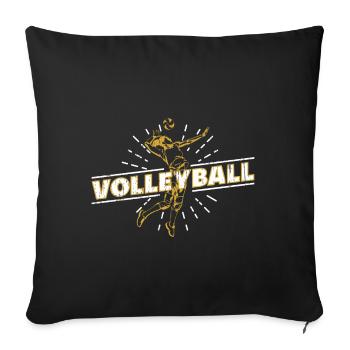 volleyball - Sofa pillowcase 17,3'' x 17,3'' (45 x 45 cm) - black - Front