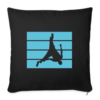 Parkour läuft - Sofakissenbezug 45 x 45 cm - Schwarz - Vorne