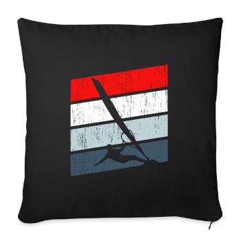 Windsurfen Surfen Liebhaber - Sofakissenbezug 45 x 45 cm - Schwarz - Vorne