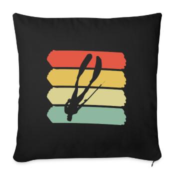 Spearfishing colorful shirt - Sofa pillowcase 17,3'' x 17,3'' (45 x 45 cm) - black - Front