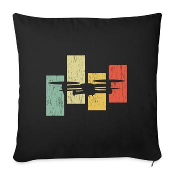 Drohnenreggae bunt - Sofakissenbezug 45 x 45 cm - Schwarz - Vorne
