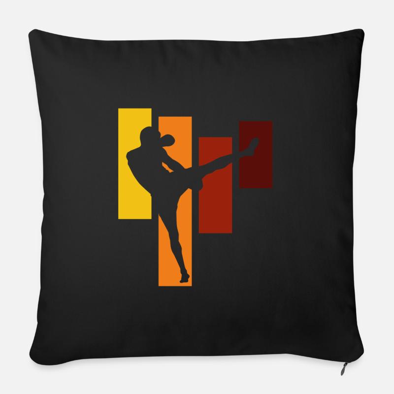 Kickboxen - Sofakissenbezug 45 x 45 cm - Schwarz