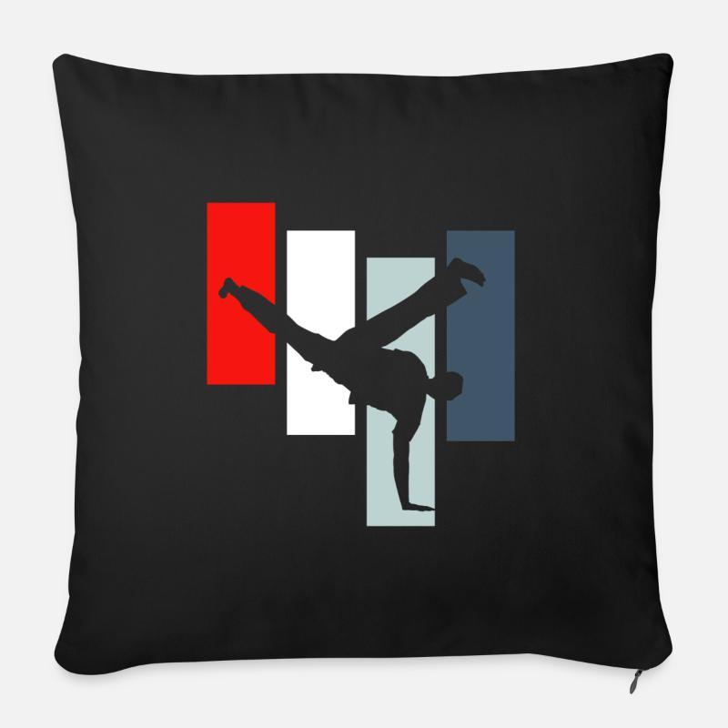 Capoeira - Housse de coussin décorative 45 x 45 cm - noir