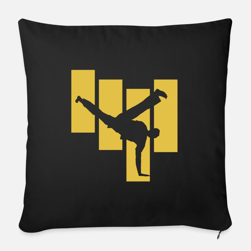 Capoeira Selbstverteidigung - Sofakissenbezug 45 x 45 cm - Schwarz