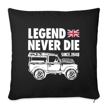 Landy Legend ne meurt jamais - Housse de coussin décorative 45 x 45 cm - noir - Devant
