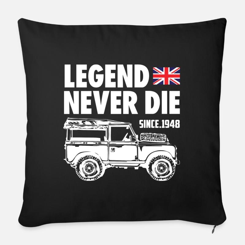 Landy Legend Never Die - Sofakissenbezug 45 x 45 cm - Schwarz