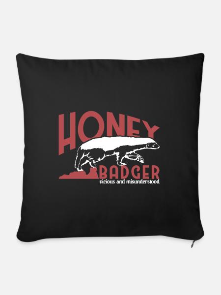 ratel - Housse de coussin décorative 45 x 45 cm - noir