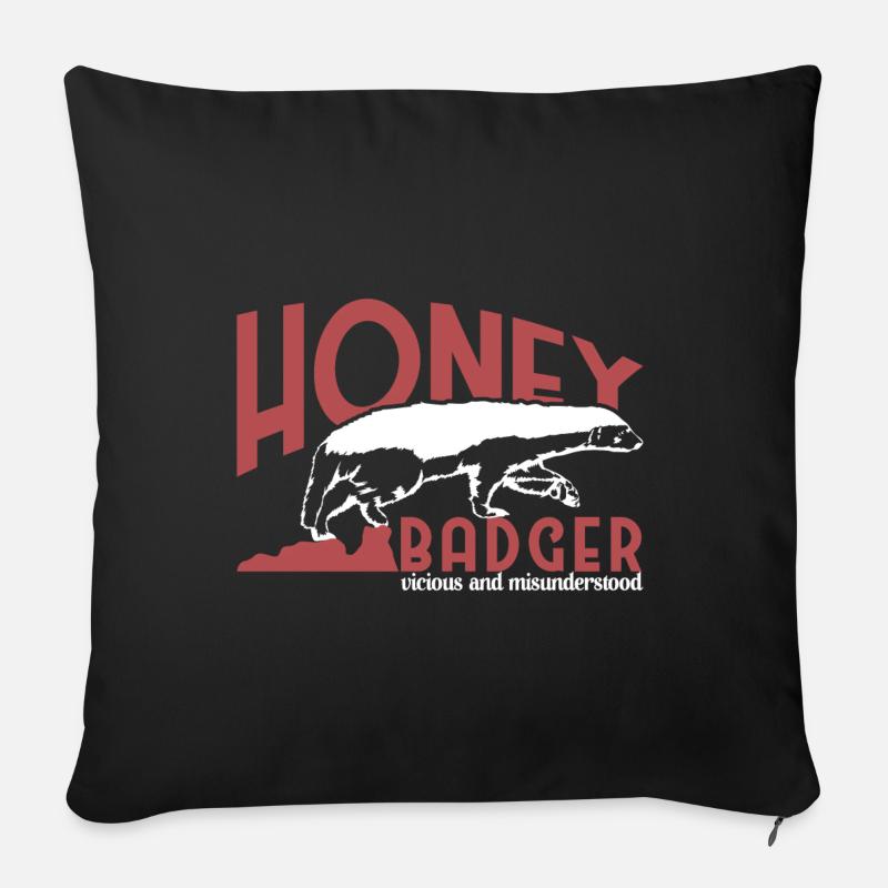 ratel - Housse de coussin décorative 45 x 45 cm - noir