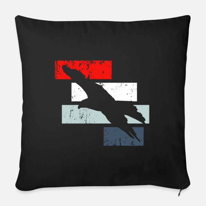 Adler - Sofakissenbezug 45 x 45 cm - Schwarz