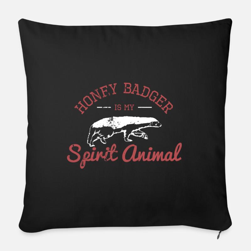 ratel - Housse de coussin décorative 45 x 45 cm - noir