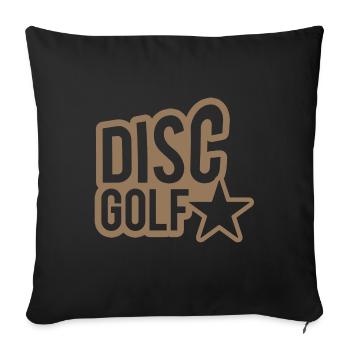 disc golf - Housse de coussin décorative 45 x 45 cm - noir - Devant