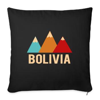 Bolivie - Housse de coussin décorative 45 x 45 cm - noir - Devant