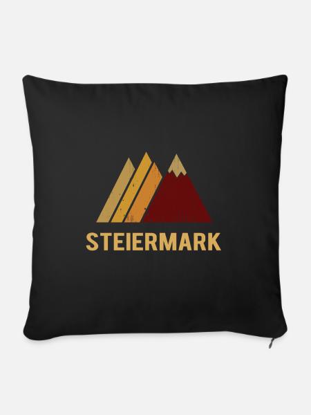 steiermark - Sofakissenbezug 45 x 45 cm - Schwarz