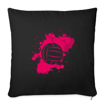 volleyball women ladies - Sofa pillowcase 17,3'' x 17,3'' (45 x 45 cm) - black - Front