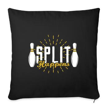 Bowling say - Sofa pillowcase 17,3'' x 17,3'' (45 x 45 cm) - black - Front