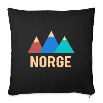 Norway norway - Sofa pillowcase 17,3'' x 17,3'' (45 x 45 cm) - black - Front
