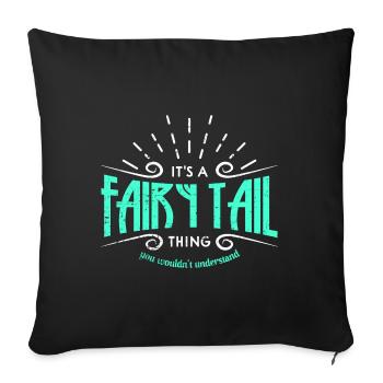 Fairy Fairy Tail - Housse de coussin décorative 45 x 45 cm - noir - Devant