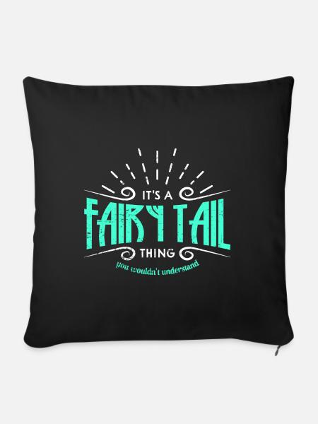 Fairy Fairy Tail - Sofakissenbezug 45 x 45 cm - Schwarz