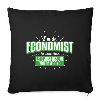 Economist - Sofa pillowcase 17,3'' x 17,3'' (45 x 45 cm) - black - Front