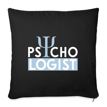 psychologue - Housse de coussin décorative 45 x 45 cm - noir - Devant