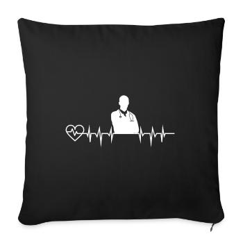 Doctor profession saying gift - Sofa pillowcase 17,3'' x 17,3'' (45 x 45 cm) - black - Front
