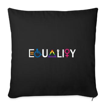 Equality Feminist Feminism Gift - Sofa pillowcase 17,3'' x 17,3'' (45 x 45 cm) - black - Front