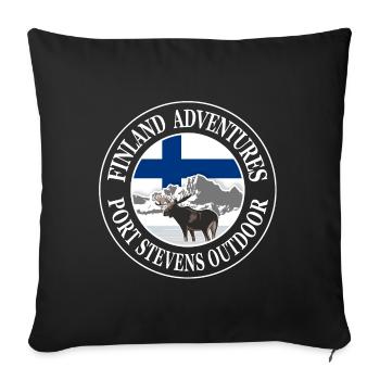 Finlande - Elk - Finlande - Orignal - Housse de coussin décorative 45 x 45 cm - noir - Devant