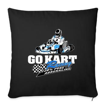 GoKart - Karting - Kart - Go Kart - Sofa pillowcase 17,3'' x 17,3'' (45 x 45 cm) - black - Front