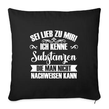 Substanzen Apotheke Geschenk Apotheker - Sofakissenbezug 45 x 45 cm - Schwarz - Vorne