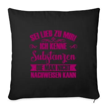 Substanzen Apotheke Geschenk Apotheker - Sofakissenbezug 45 x 45 cm - Schwarz - Vorne