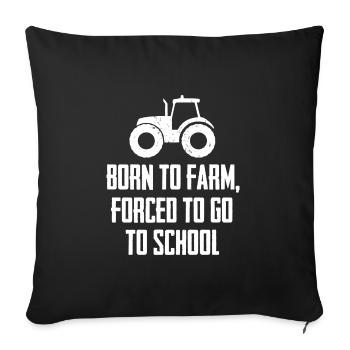 Born paysan cadeau de la campagne - Housse de coussin décorative 45 x 45 cm - noir - Devant