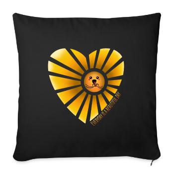 Journée mondiale du bonheur international Day of Happiness Happy - Housse de coussin décorative 45 x 45 cm - noir - Devant