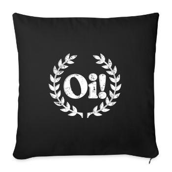 Oi Boot Geschenk Kapitän Segler Segelboot - Sofakissenbezug 45 x 45 cm - Schwarz - Vorne