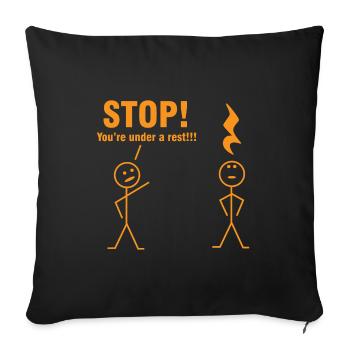 Stop Band Geschenk Musik Raving Konzert Party - Sofakissenbezug 45 x 45 cm - Schwarz - Vorne