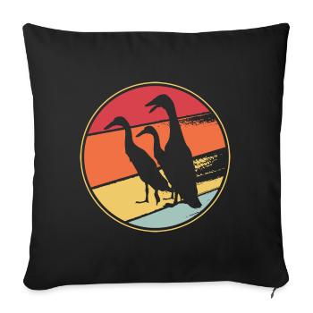 Running duck duck breeding duck breeder duck duck breeder duck - Sofa pillowcase 17,3'' x 17,3'' (45 x 45 cm) - black - Front