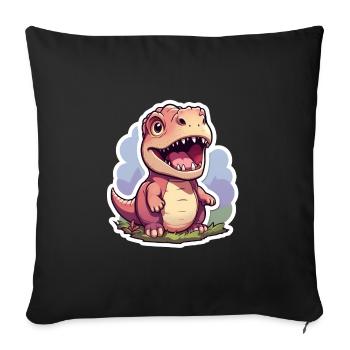 T Rex Dinosaur Baby - Sofa pillowcase 17,3'' x 17,3'' (45 x 45 cm) - black - Front