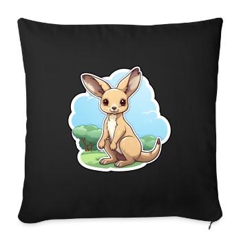 Kangaroo - Sofa pillowcase 17,3'' x 17,3'' (45 x 45 cm) - black - Front