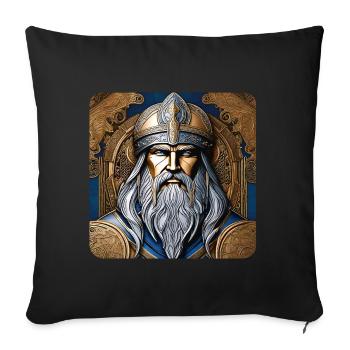Fier Viking - Housse de coussin décorative 45 x 45 cm - noir - Devant