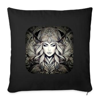 Femme fantastique mystique - Housse de coussin décorative 45 x 45 cm - noir - Devant
