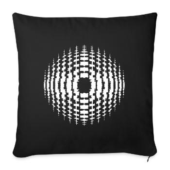Chladni Oscillation Designs for Custom Style - Sofa pillowcase 17,3'' x 17,3'' (45 x 45 cm) - black - Front