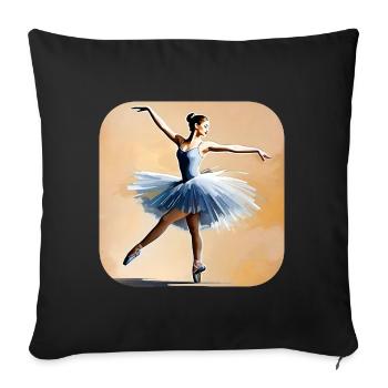 Prima Ballerina II - Sofakissenbezug 45 x 45 cm - Schwarz - Vorne
